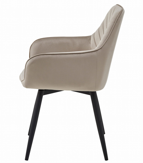 Krzesło NANA360 - ciemny beż aksamit / nogi czarne x 1