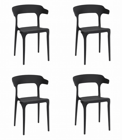 Krzesło ULME - czarne x 4