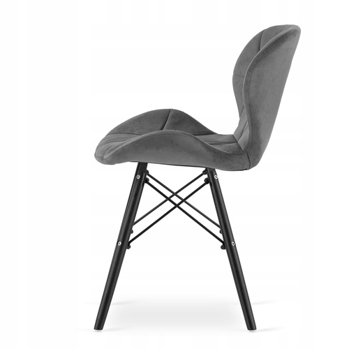 Zestaw stół okrągły TODI 80 jesion + 3 krzesła LAGO szare