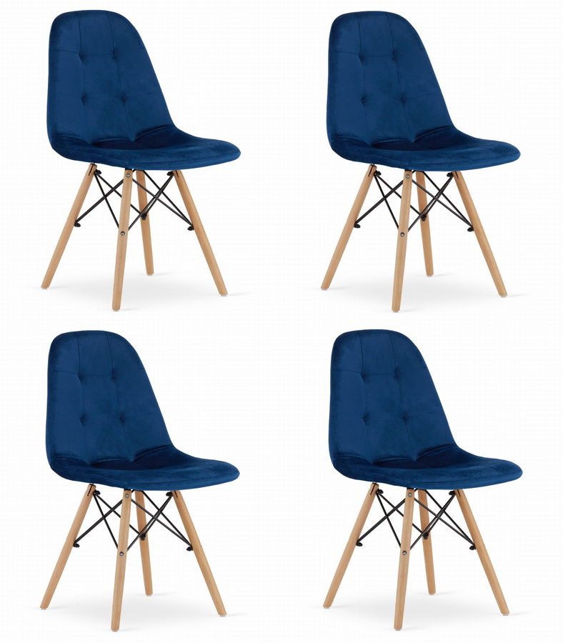 Krzesło DUMO - granat aksamit x 4