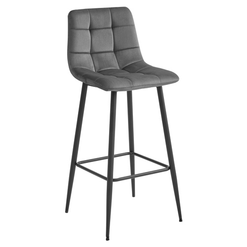 Hoker ARCETO - ciemny szary aksamit / nogi czarne x 1