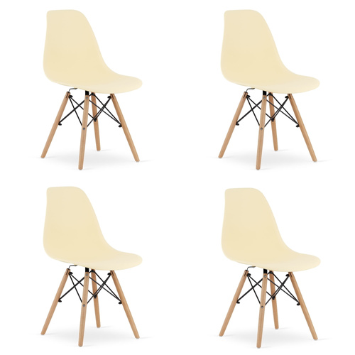 Krzesło OSAKA kremowe / nogi naturalne x 4