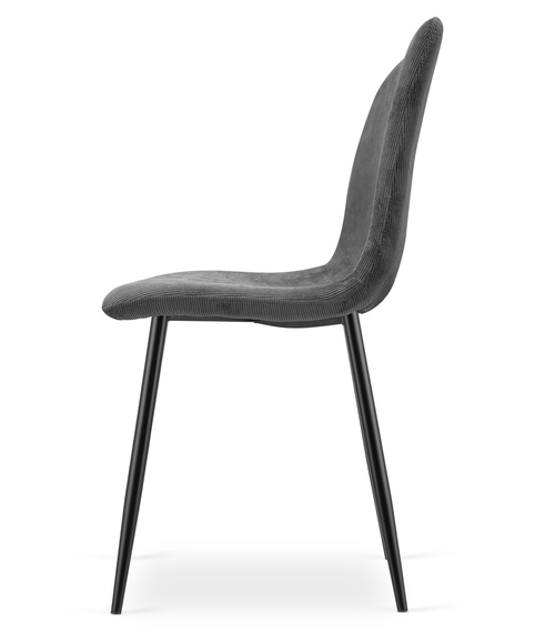 Krzesło RIFT - szary sztruks / nogi kolor czarny x 3