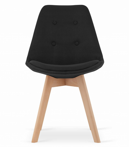 Zestaw stół okrągły TODI 60 czarny + 2 krzesła NORI czarne