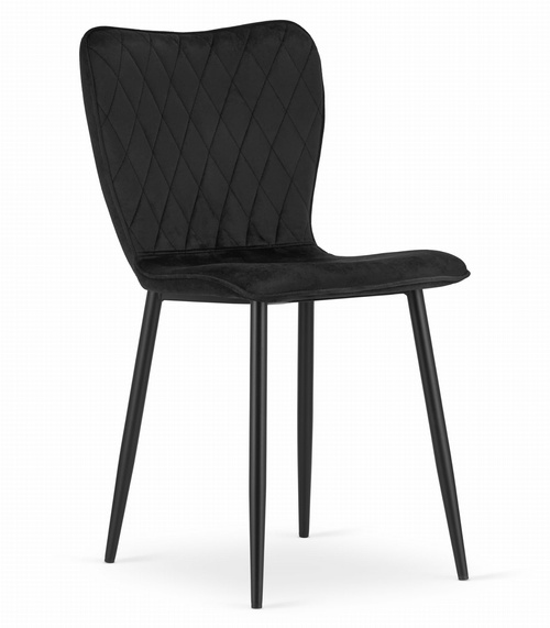 Krzesło FOX - czarny aksamit x 3