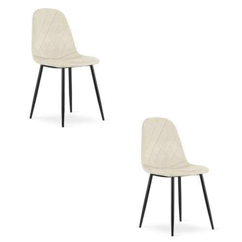 Krzesło ASTI - beż aksamit x 2