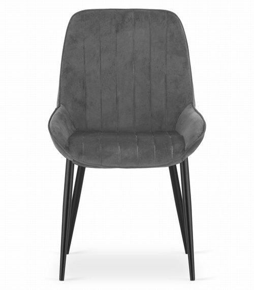 Krzesło LARY - ciemny szary aksamit x 1