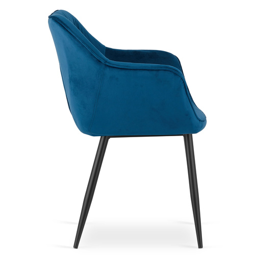 Krzesło MADERA - niebieski aksamit x 2