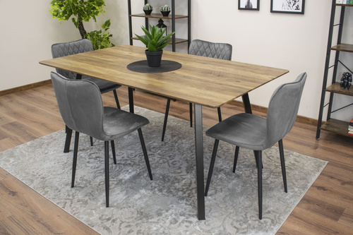 Krzesło FOX - ciemny szary aksamit x 1