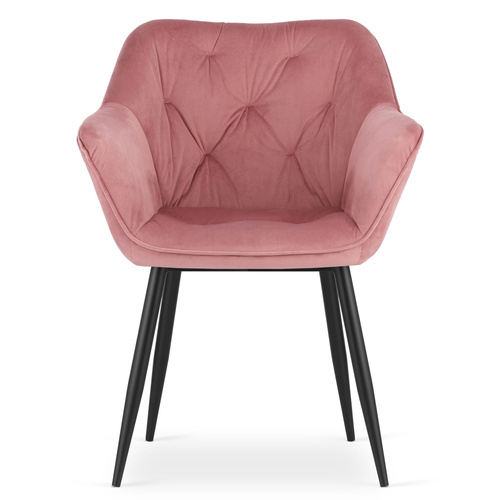 Krzesło MADERA - róż aksamit x 2