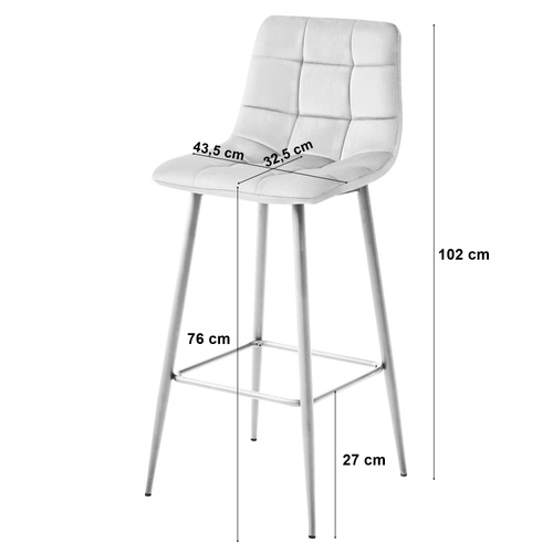 Hoker ARCETO - ciemny szary aksamit / nogi czarne x 1