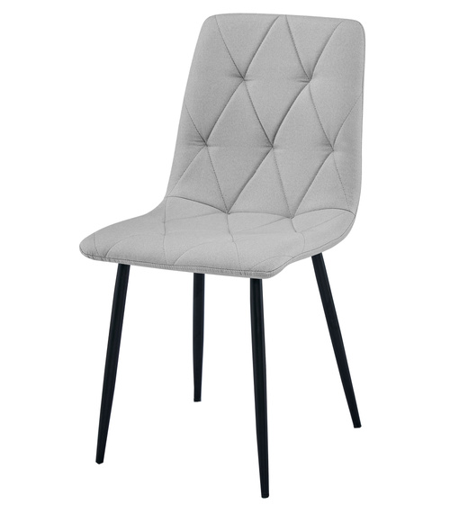 Krzesło LIBRA - jasny szary materiał / nogi czarne x 1