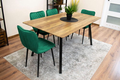 Krzesło FOX - ciemna zieleń aksamit x 3