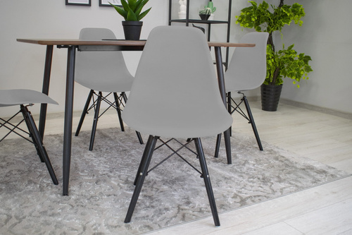 Krzesło OSAKA szare / nogi czarne x 2