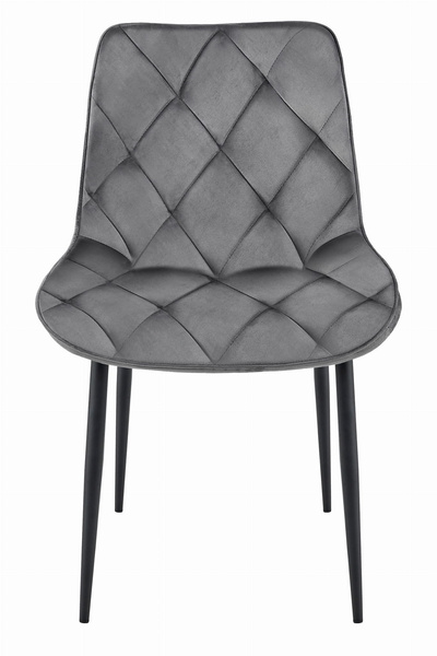 Krzesło TOR - ciemny szary aksamit / nogi czarne x 3