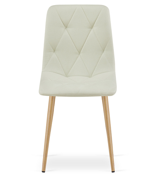 Krzesło LIBRA - beż materiał / nogi kolor drewna x 4