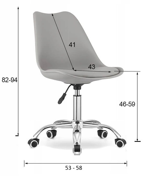 Krzesło obrotowe PRINT - czarne