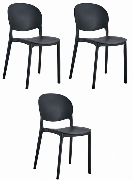 Krzesło RAWA - czarne x 3