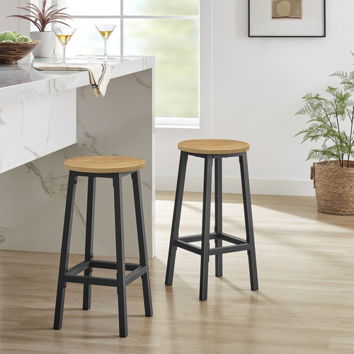 Taboret barowy - dąb / nogi czarne