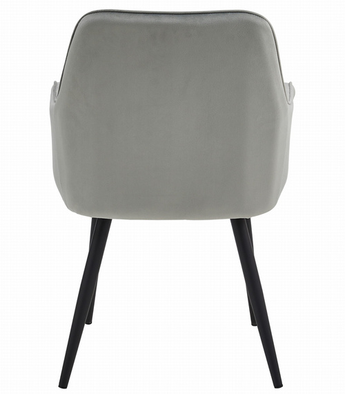 Krzesło NANA - aksamit srebrno-szary / nogi czarne x 2