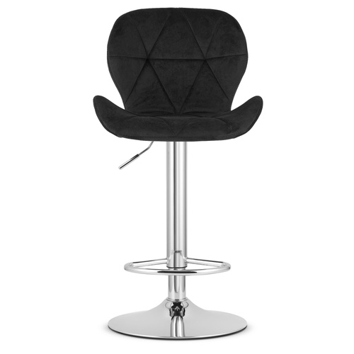 Hoker WEST - aksamit czarny / baza chrom