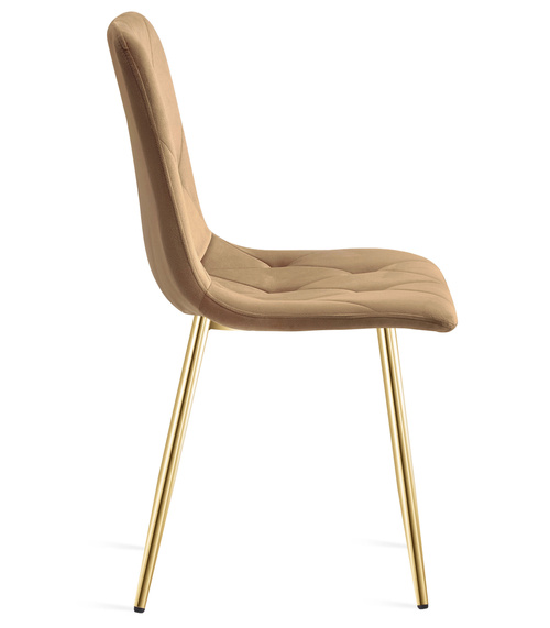 Krzesło LIBRA - brązowy aksamit / nogi kolor złoty x 4