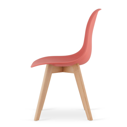 Krzesło KITO cynober / nogi naturalne x 2