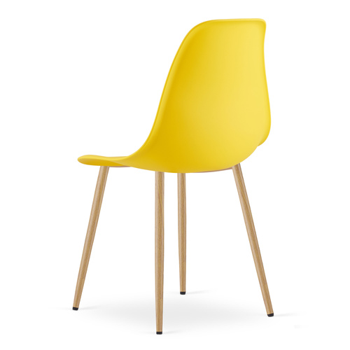 Krzesło WAT żółte / nogi naturalne x 3