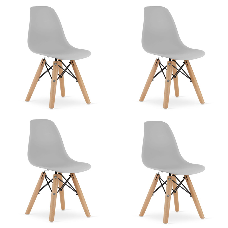 Krzesło ZUBI - szare x 4