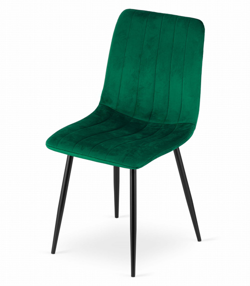 Krzesło LAVA - ciemna zieleń aksamit x 1