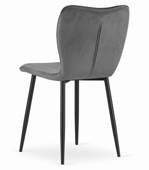 Krzesło FOX - ciemny szary aksamit x 3