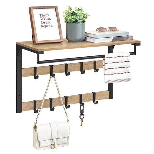 Półka z Wieszakami - sonoma - LCR101B11