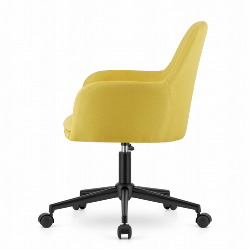 Fotel obrotowy NARNI - żółty materiał