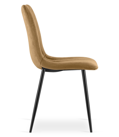 Krzesło LAVA - brązowy aksamit / nogi czarne x 3