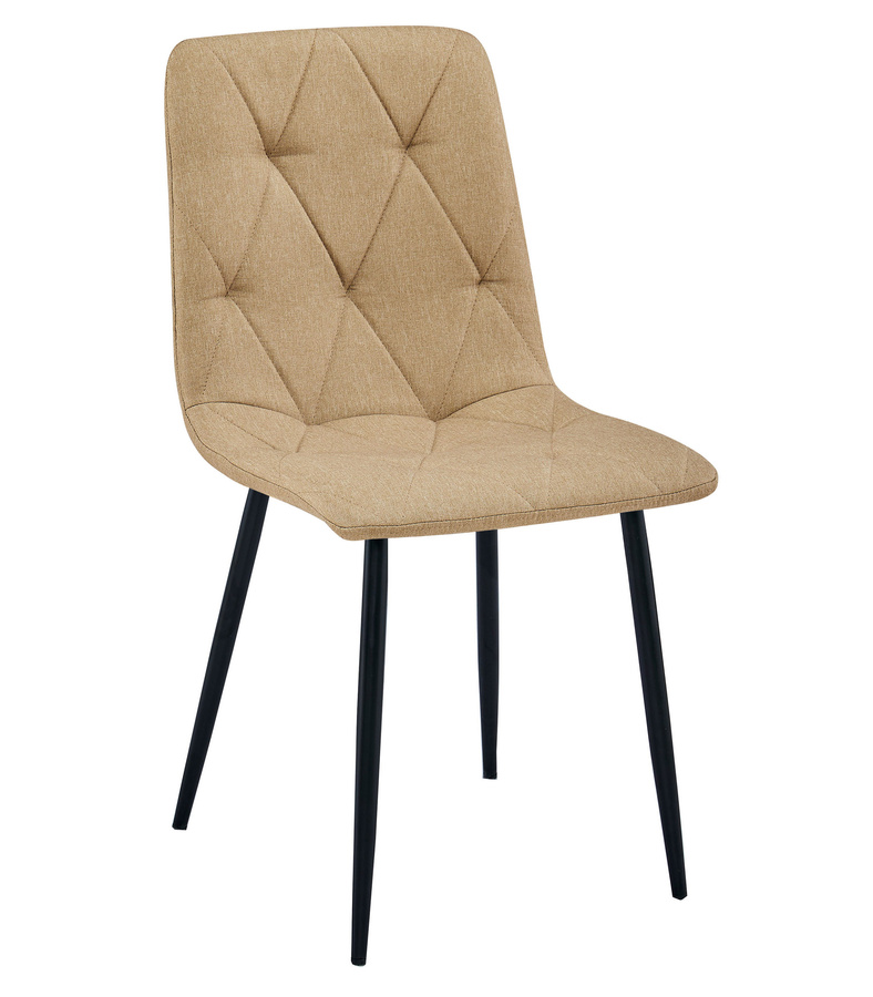 Krzesło LIBRA - brąz materiał / nogi czarne x 1