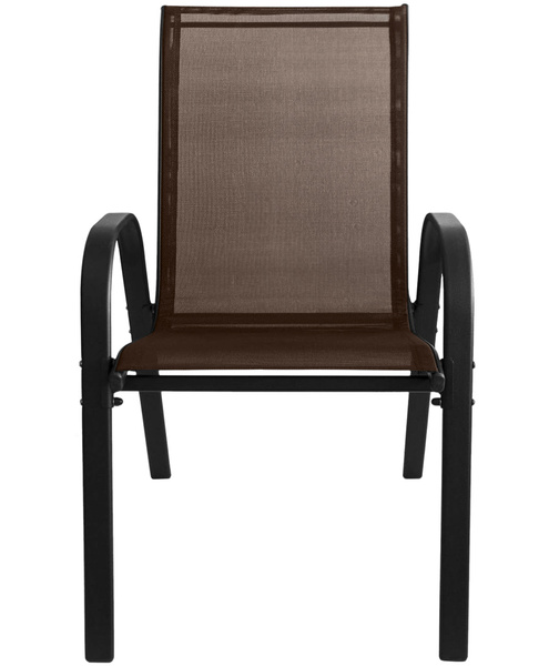 Stół kwadratowy ISLAND 60cm + 2x Krzesło SOFIA brąz