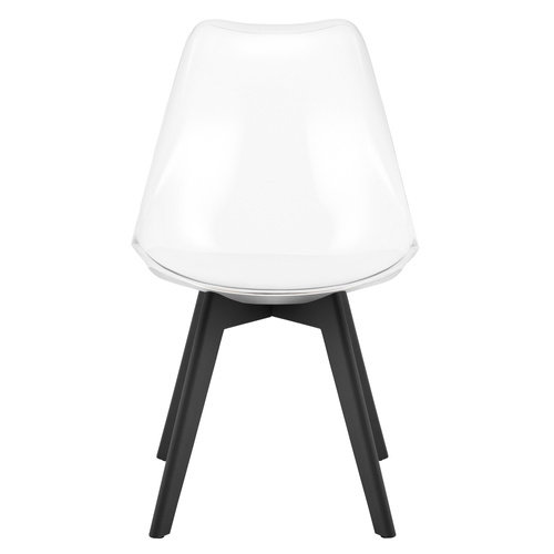 Krzesło MARK - przezroczyste / nogi czarne x 2