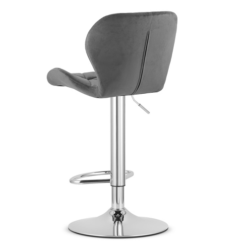 Hoker WEST - aksamit szary / baza chrom