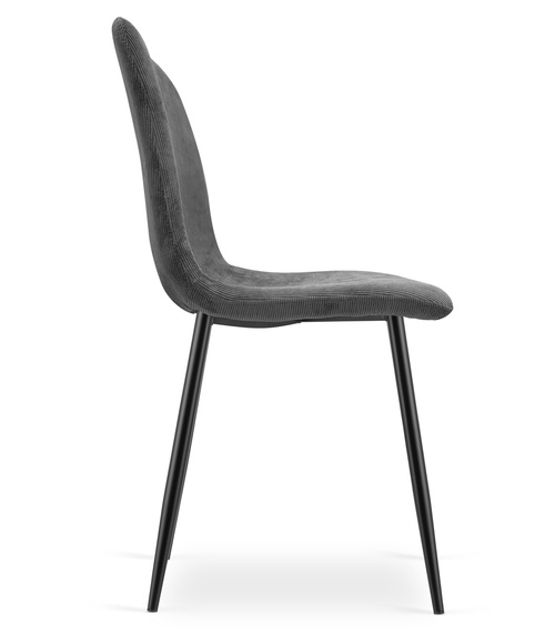 Krzesło RIFT - szary sztruks / nogi kolor czarny x 2