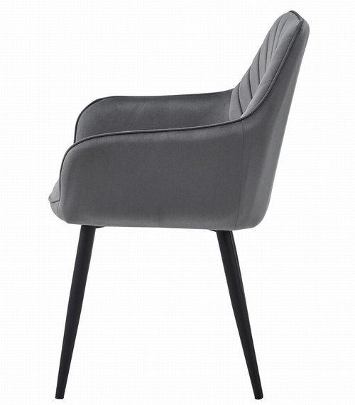 Krzesło NANA - ciemny szary aksamit / nogi czarne x 1