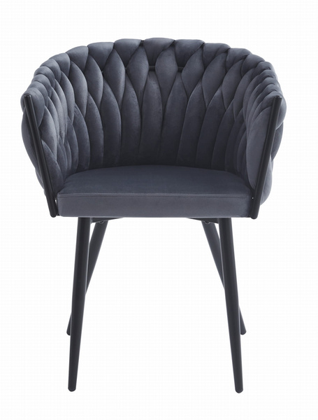 Krzesło ORION - aksamit ciemnoszare x 2