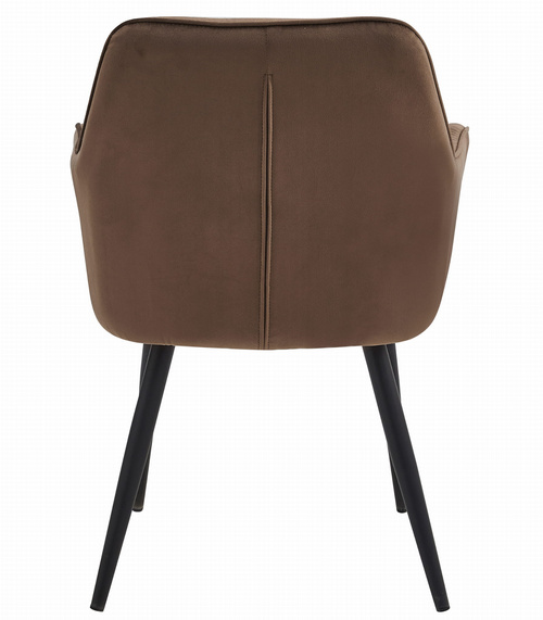 Krzesło JORK - brąz aksamit / nogi czarne x 1