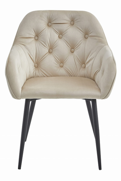 Krzesło FORIO - beż aksamit / nogi czarne x 1