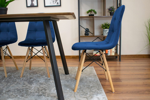 Krzesło DUMO - granat aksamit x 4