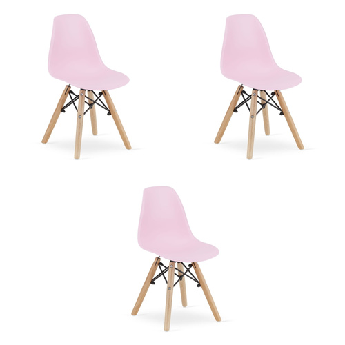 Krzesło ZUBI - róż x 3