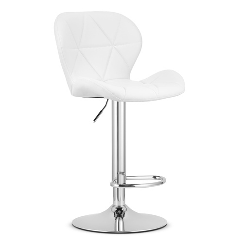 Hoker WEST - ekoskóra biały / baza chrom x 2