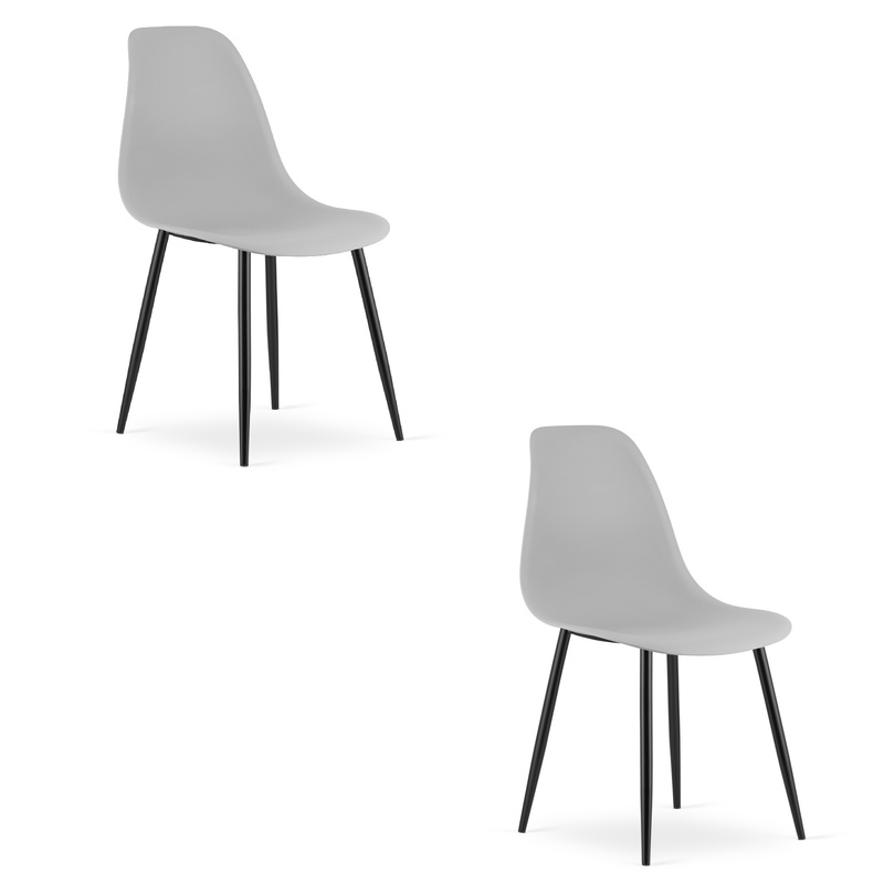 Krzesło WAT szare / nogi czarne x 2