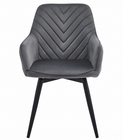 Krzesło NANA360 - ciemny szary aksamit / nogi czarne x 2