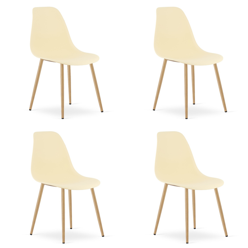 Krzesło WAT kremowe / nogi naturalne x 4