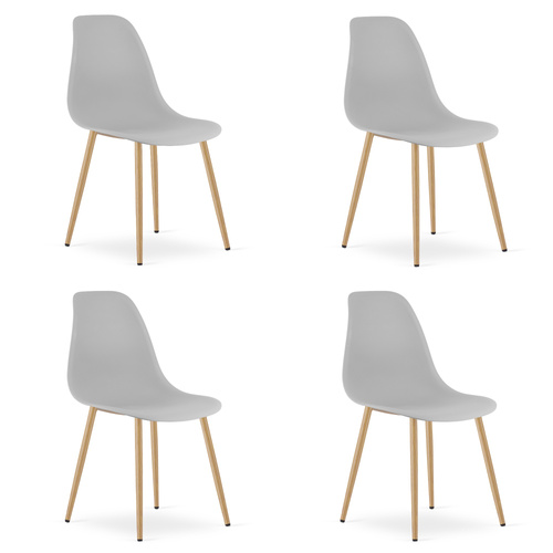 Krzesło WAT szare / nogi naturalne x 4